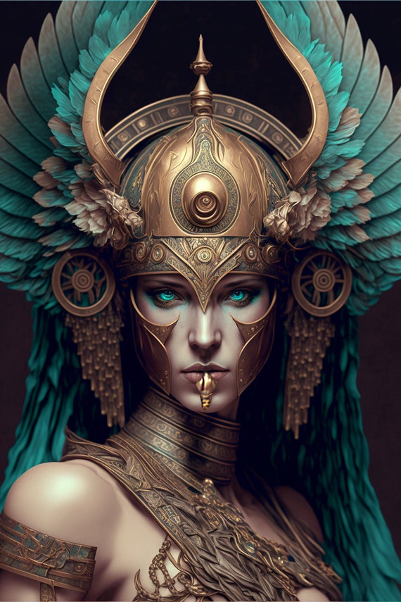 Athena Art Print Set – Greek Goddess Minerva Poster (digital