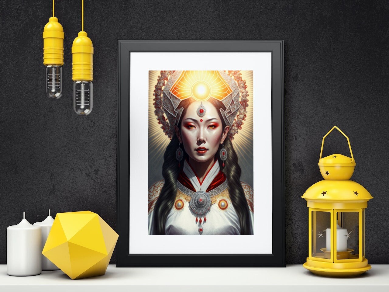 Amaterasu, Sun Goddess Art Print, Japanese Goddess of the Sun, Solar ...