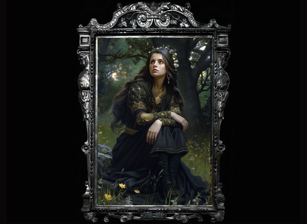 Večernice, Slavic Goddess of Nigtfall and Night Wall Art,mythical ...