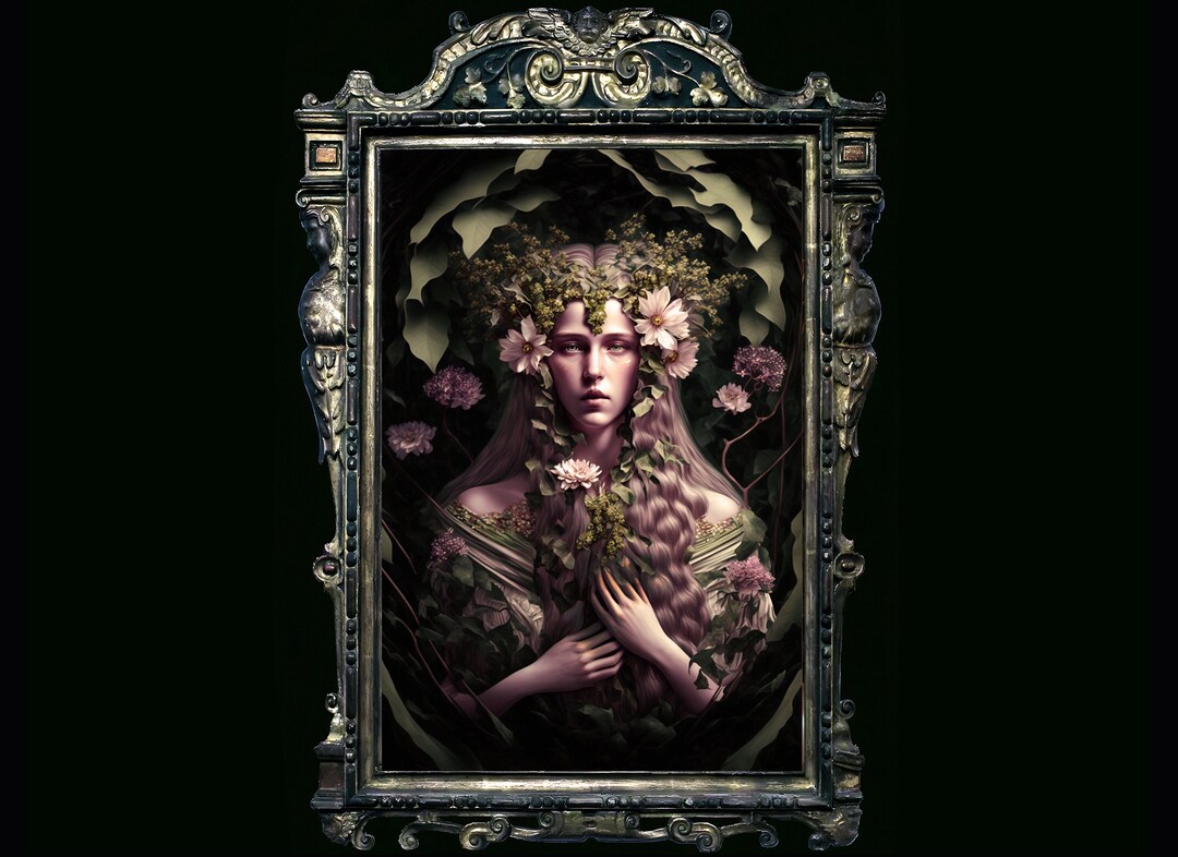 Ostara, Germanic Goddess of Spring Wall Art, Eostre Spring Goddess Art Print, Ostara Poster ...