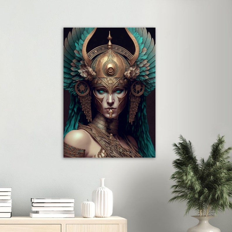 Pallas Athena Art Print, Greek Goddess of War, Mythology Fine Art image 3