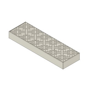 Knife Scale STL File for 3D Printer, Diagonal Squares Design, Digital & Instant Download