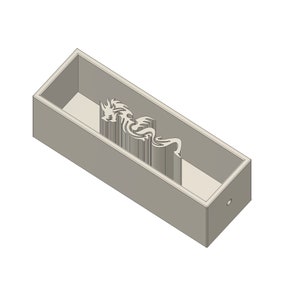 3 in Pen Blank, Chinese Dragon D2 Design, STL File for 3D Printer, Digital/Instant Download
