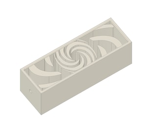 3 Inch Pen Blank, Whirlpool Design, STL File for 3D Printer, Digital & Instant Download