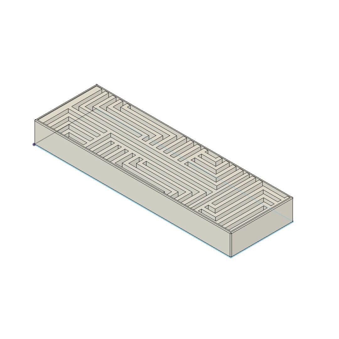 Knife Scale STL File for 3D Printer, Labyrinth Design, Digital