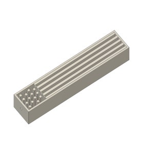 5 Inch Pen Blank Flag Design STL File For 3D Printer Digital 5 inch pen blank flag design stl file for 3d printer digital