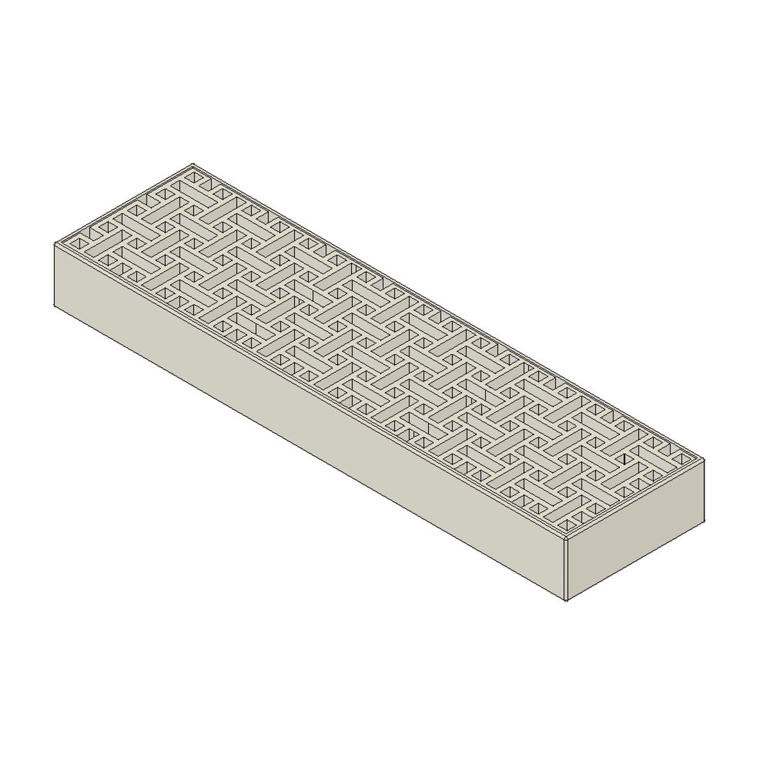 Knife Scale STL File for 3D Printer, Large Basket Weave Design, Digital