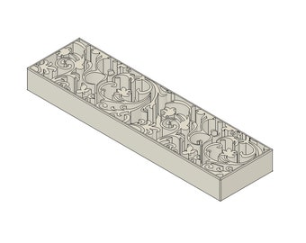 Knife Scale STL File for 3D Printer, Elegant Design, Digital & Instant Download