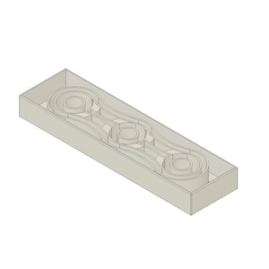 Knife Scale STL File for 3D Printer, Racetrack Design, Digital & Instant Download
