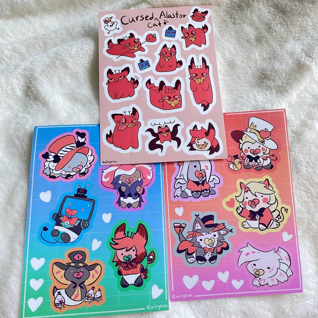 Hazbin Hotel Sticker Sheets - Etsy UK