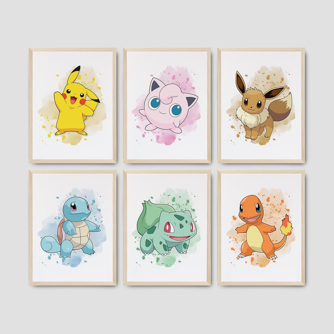 Pokemon Digital Art Pokemon Gift Print Pokemon Bedroom Decor - Etsy
