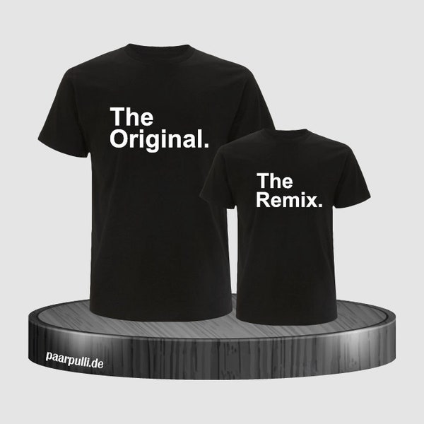 T-Shirt Set Vater und Sohn The Original & The Remix