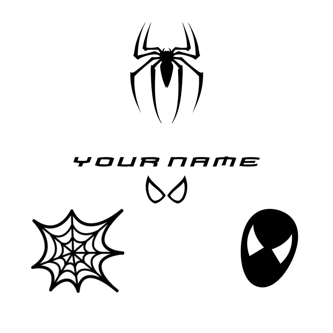 Personalised Spiderman Vinyl Decal Sticker Set for Wall Door Etsy