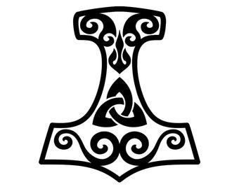 Viking Thor Hammer vinyl sticker sticker - deur, muur, gaminglaptop, pc, auto, fiets
