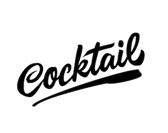 Cocktail Bar Vinyl Decal Sticker for Wall, Door, Pub, Bar, Club, Beer Garden, Kitchen, Laptop, Lounge, Fridge, Window