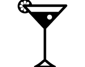 Cocktail Bar Vinyl Decal Sticker for Wall, Door, Pub, Bar, Beer Garden, Kitchen, Laptop, Lounge, Fridge, Glass