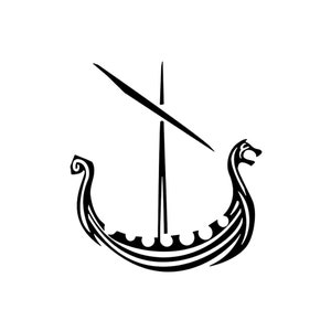 Viking Dragon Ship Vinyl Decal Sticker - Door, Wall, Gaming Laptop, PC, Car, Bike