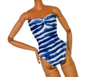 Doll Swimsuit Fits 11.5"-12" Fashion Dolls, Handmade Doll Swimwear, Swimsuit for 11.5" Standard Body Fashion Dolls, One Piece doll swimsuit