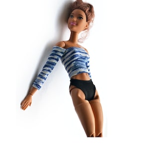 Orange top made to move barbie top