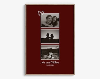 Couple Photo Collage Template – Printable Canva Gift for Anniversary, Him, Her, or Valentine’s Day