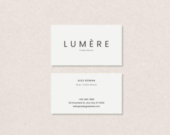 Minimal Modern Business Card · Simple Professional Business Card Template, Editable Canva Design, Clean Creative Card
