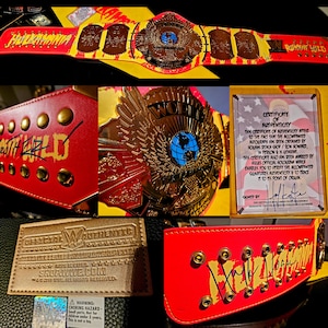 WWE Winged Eagle Signed Title Hulk Hogan signature series