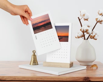 Vertical Desk Calendar (2023) Sunset Theme