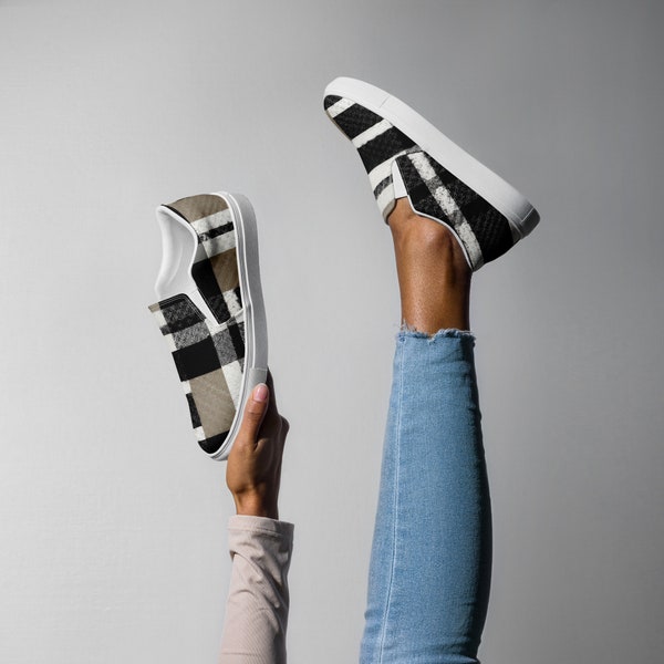 Women’s Plaid slip-on canvas shoes