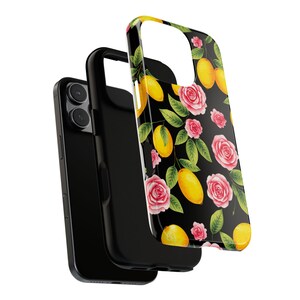 Custodia per telefono floreale con limone: design vivace con giardino, silicone antiurto immagine 5