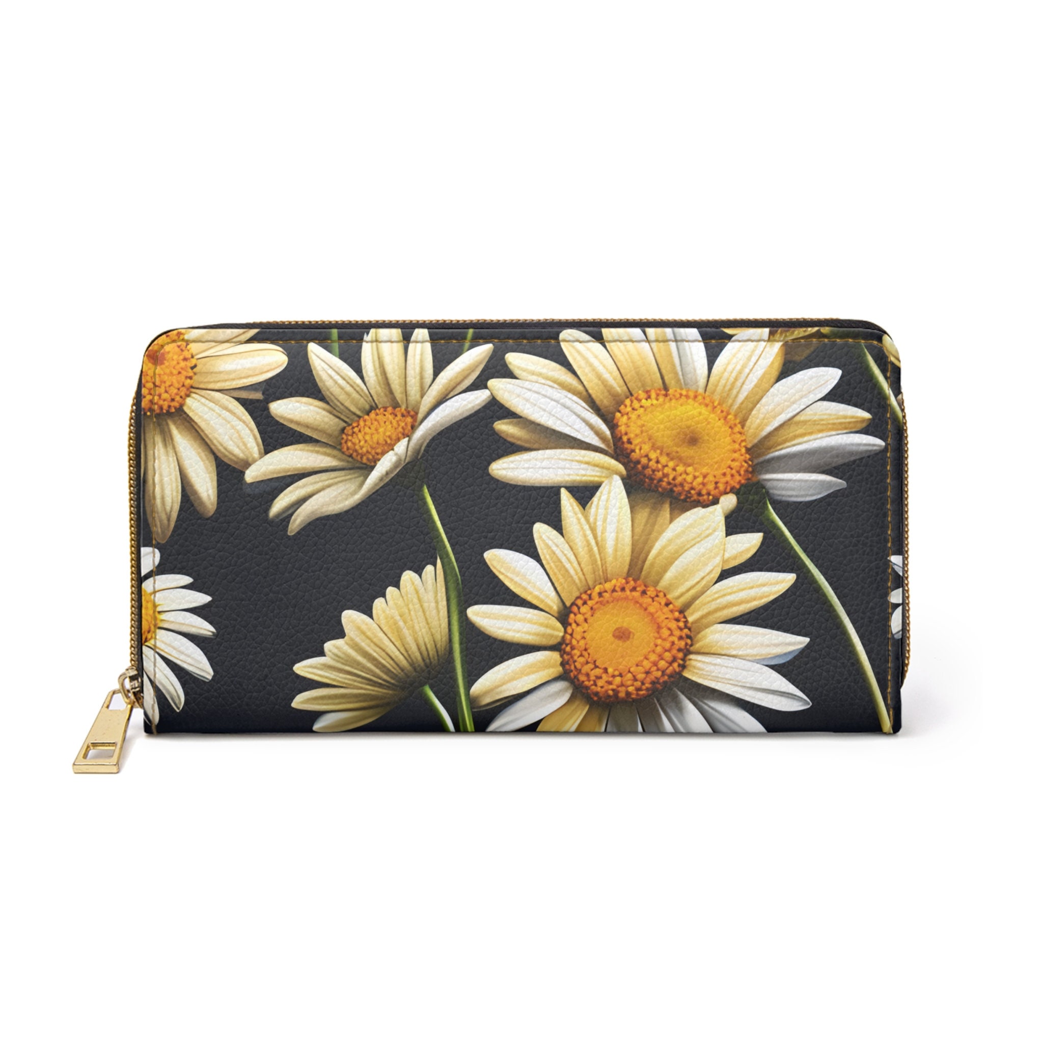 Melody of Daisies Modern Designer Zipper Wallet