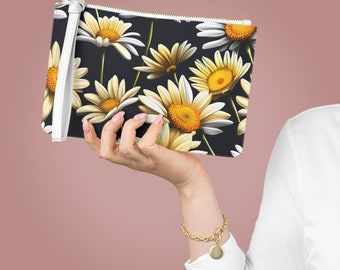 Melody of Daisies Modern Clutch Bag