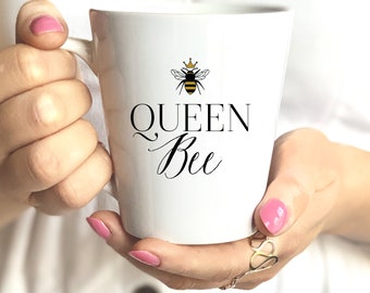 Queen Bee Beauty Coffee Tea 12oz Latte Mug