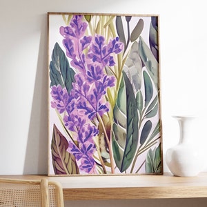 Kitchen Herbs Watercolor Art Print