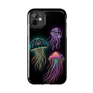 Jellyfish Tough Phone Case, Sea Life Phone Cover, Unique Phone Accessories, Ocean Lover Gifts, Durable Case for iPhone, Galaxy
