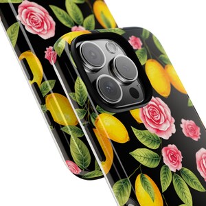 Custodia per telefono floreale con limone: design vivace con giardino, silicone antiurto immagine 4