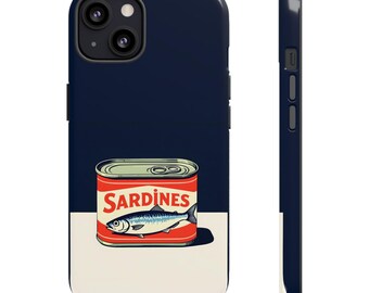 Custodia per telefono a forma di scatola di sardine: arte retrò eccentrica, resistente agli urti