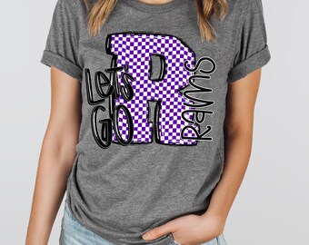 Checkered Mascot School Spirit Tee, Custom Colors Mascot Shirt, Spirit Wear Shirt, Sports Mom, School Spirit Outfit, Spirit Day