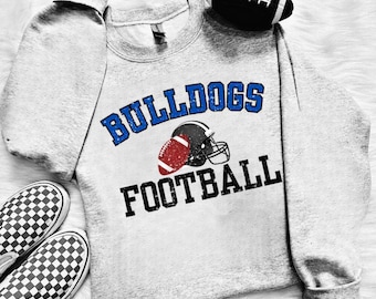 PNG, Bulldogs, voetbal, blauw, sport, bedroefd, digitaal bestand, direct downloaden, Bulldog-voetbal
