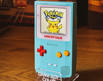 Game Boy Color Modded with IPS screen blue edition