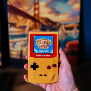 Vintage Game Boy Color with IPS screen Yellow