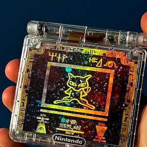 Vintage Game Boy Advance SP with IPS screen Mew Edition