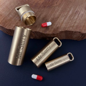 Boîtes à pilules personnalisées,Boîte à pilules en métal EDC,Boîtes à pilules personnalisées,Boîte à pilules scellée étanche,Boîte à pilules de voyage,Boîte à pilules cadeau famille