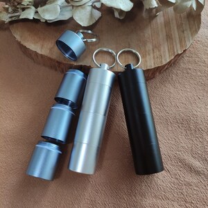 Three-day pill box,Triple waterproof pill case,Titanium alloy material pill box, outdoor travelling pill box,Keychain pill box pendant