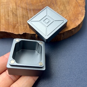TC4 Pillendose aus Titanlegierung / Reisesalz- und Pfefferstreuer / Magnetdeckel mit guter Dichtleistung, Teebox, Schmuckschatulle