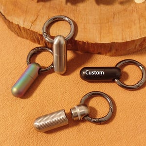 High Quality Pure Titanium Sealed Pill Boxes,Mini Metal Pill Box,Travel pill case ,Waterproof Pill Box,Keychain Pill Case Pendant