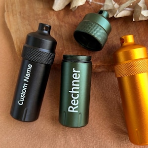Boîte à pilules en métal de grande taille, étui à pilules étanche, porte-clés pour boîte à pilules en aluminium titane, rangement pour capsules de pilules de trekking en plein air