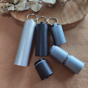 Three Meals a Day Pill box,Outdoor Waterproof Pill Box,Titanium alloy material pill box, Travelling pill box,Keychain pill box pendant
