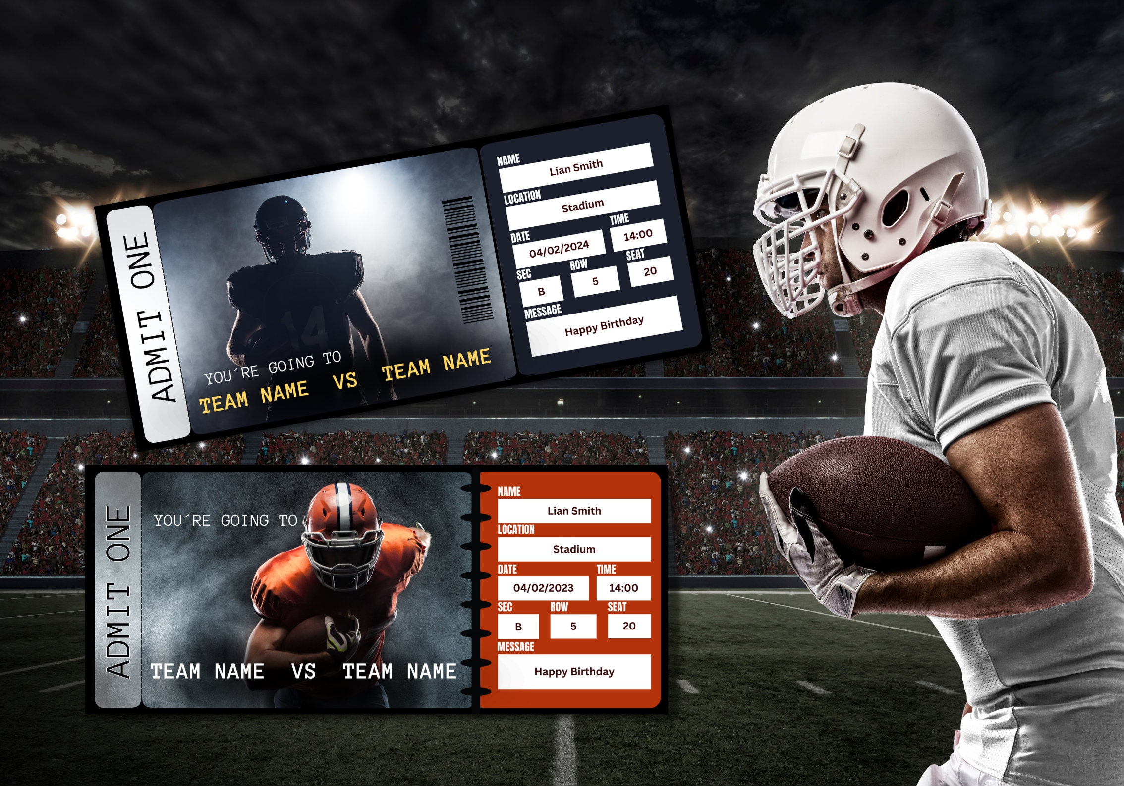 Football Game Ticket Template Surprise, Experience the Thrill of the