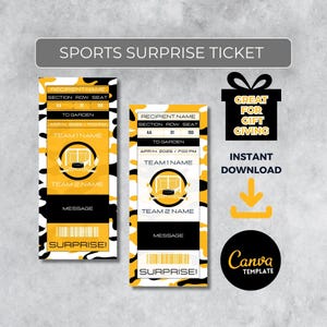 Sofort bearbeitbares Hockeyticket | Boston Colors Spieltag Geschenk | Überraschungssport Stub für Fans | Printable - Personalisiertes Geschenk |