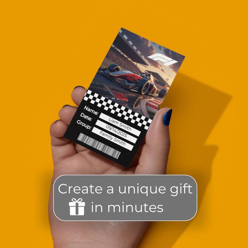 Vip Card For Racing F1 Grand Prix VIP ID Badge – Editable Race Day Pass – Surprise Gift ID ...